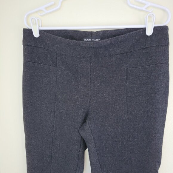 Hilary Radley Ponte Slim Leg Stretch Pants Pull On Dark Gray Women's Size L - Picture 3 of 10